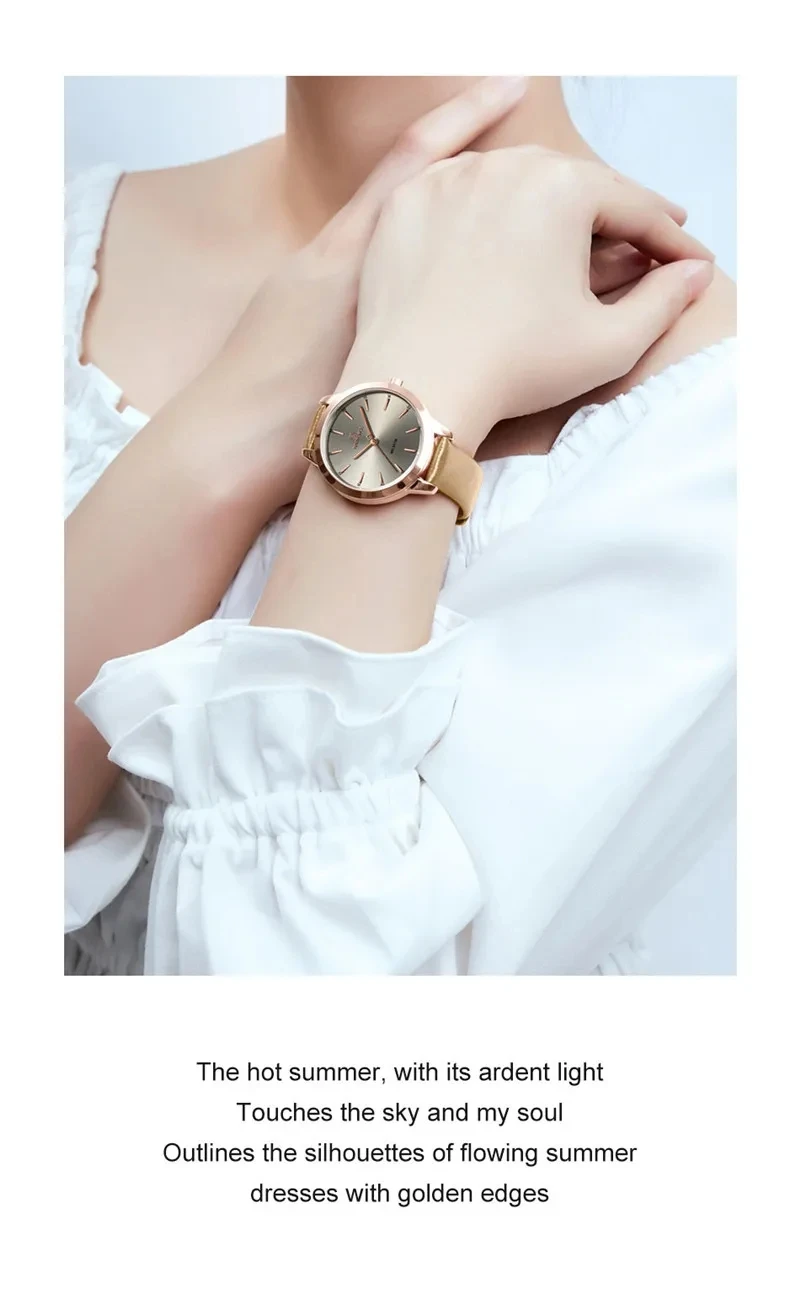 NAVIFORCE 5025 Classical Leather Wristwatch New Arrival Fashional Ladies Minimalist Watch 30M Waterproof Japan Movt High Quality