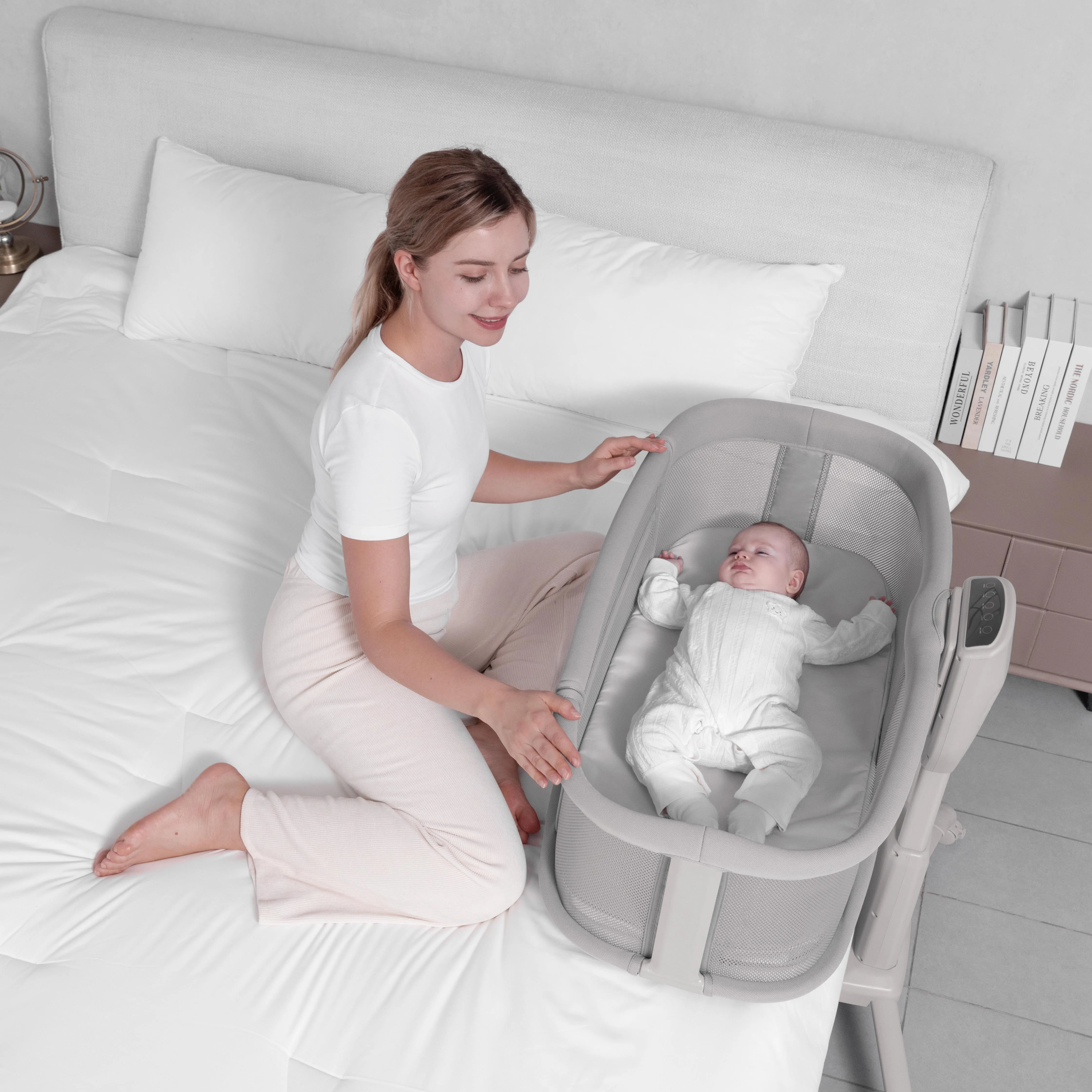 Hot Selling Swing Multi-function Child Bassinet Cradle Rocking Crib Automatic Baby Bed And Rocker