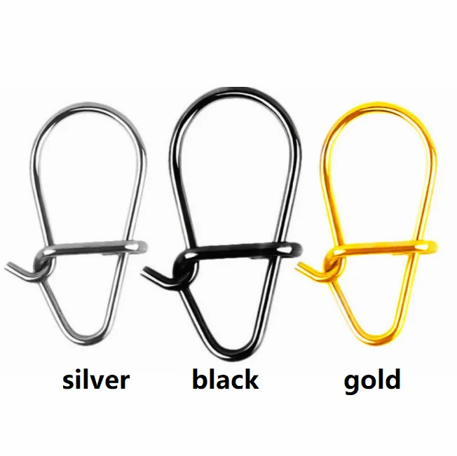 Wholesale 000# 00# 0# 1# 2# 3# Stainless Steel Fast Lock Snaps Fishing Safety Snap Pin Lures Connectors