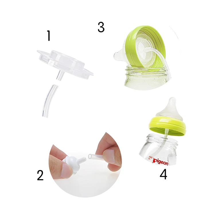 
Factory Wholesale BPA Free For Pigeon Baby Milk Bottles Sippy and Straw Accessories Kit 