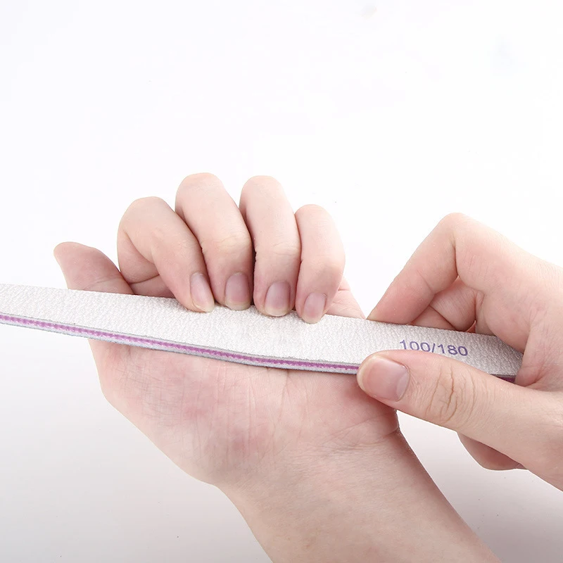 Professional Nail supplies Half Moon Shapes Finger polished Manicure Nail File for at-home Manicure