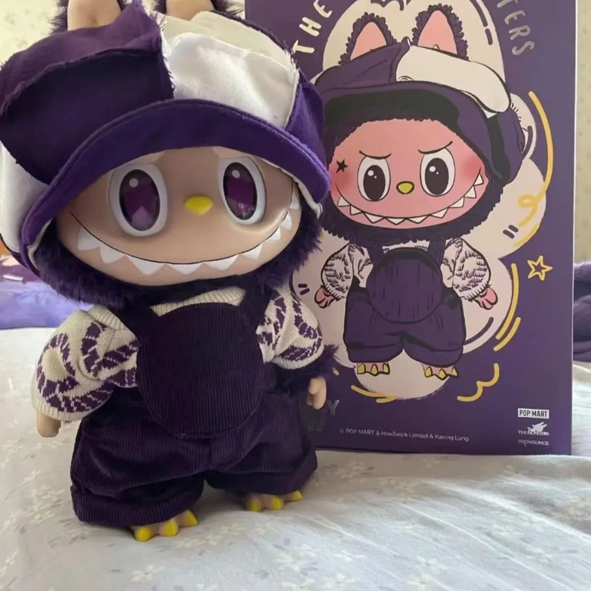 Wholesale Popmart Labubu Exciting Macron V1 Blind Box Action Anime Figures 17cm Cute Mystery Box Toys