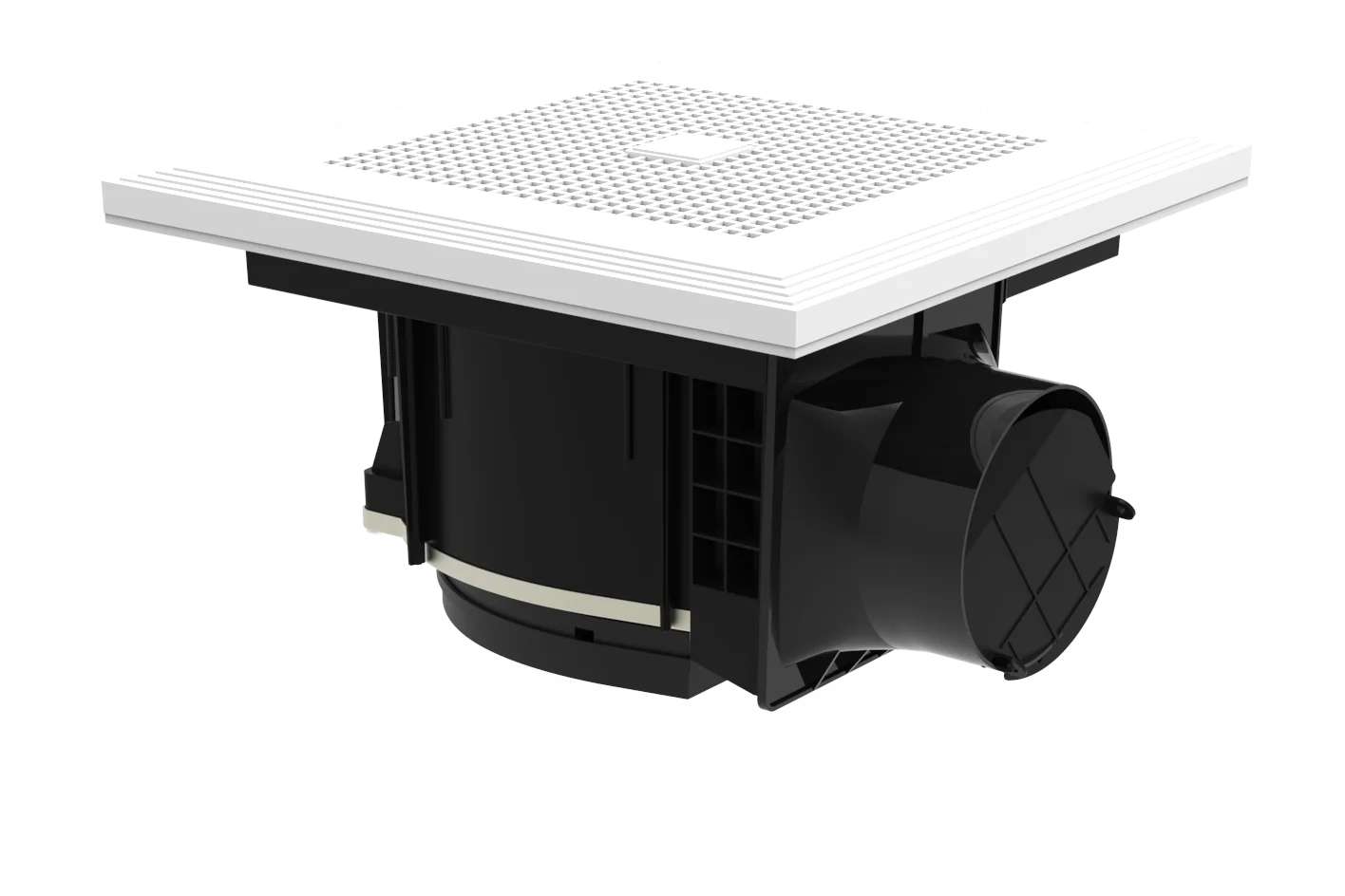 MIA Residential 150m3/h 300*300mm Ceiling Mounted ABS Plastic Square Shape Odor Extractor Air Exhaust Fan For Bathroom Kitchen