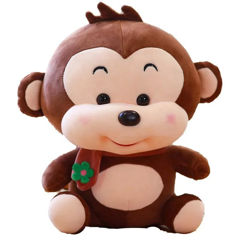Baby monkey doll girl sleeping doll in bed baby birthday gift cute stuffed toy