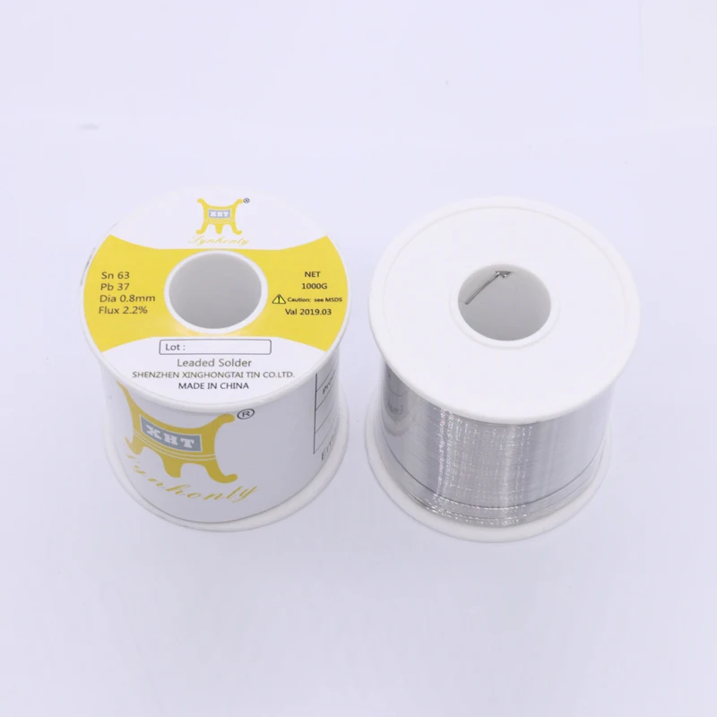 XHT Оловянная свинцовая сварочная проволока припой 1 мм 19swg 1 кг сплав 6040 флюс кислотный сердечник Серебряная сварочная проволока