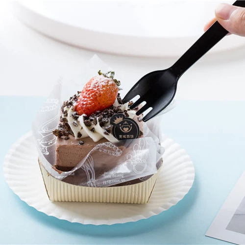 
BPA Frosted multi Color Plastic Spoons Forks For Desserts Ice Cream Salad Fork 