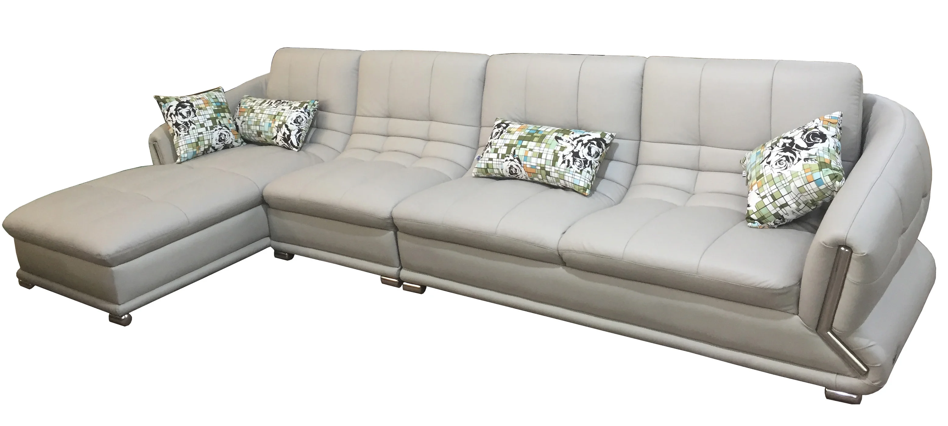 
Living room hotel use leather sofa set modern sectional furniture 2y552 