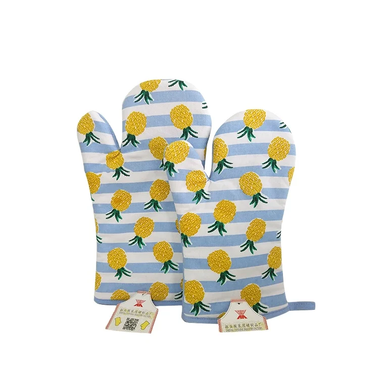 Promotional Durable Custom oven glove Printing indoor outdoor kitchen baking restaurant Bbq custom Cotton Oven Mitt
