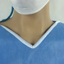 2023 Wholesale OEM medical clothing hospital uniform scrub suit SMS nonwoen fabric patient gown