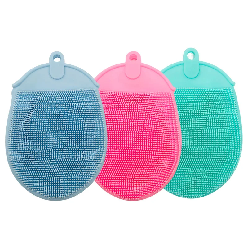 Silicone Body Scrubber Wash Gentle Exfoliating Scrub Cleansing Massage Back Brush for Women Men Baby Sensitive Skin