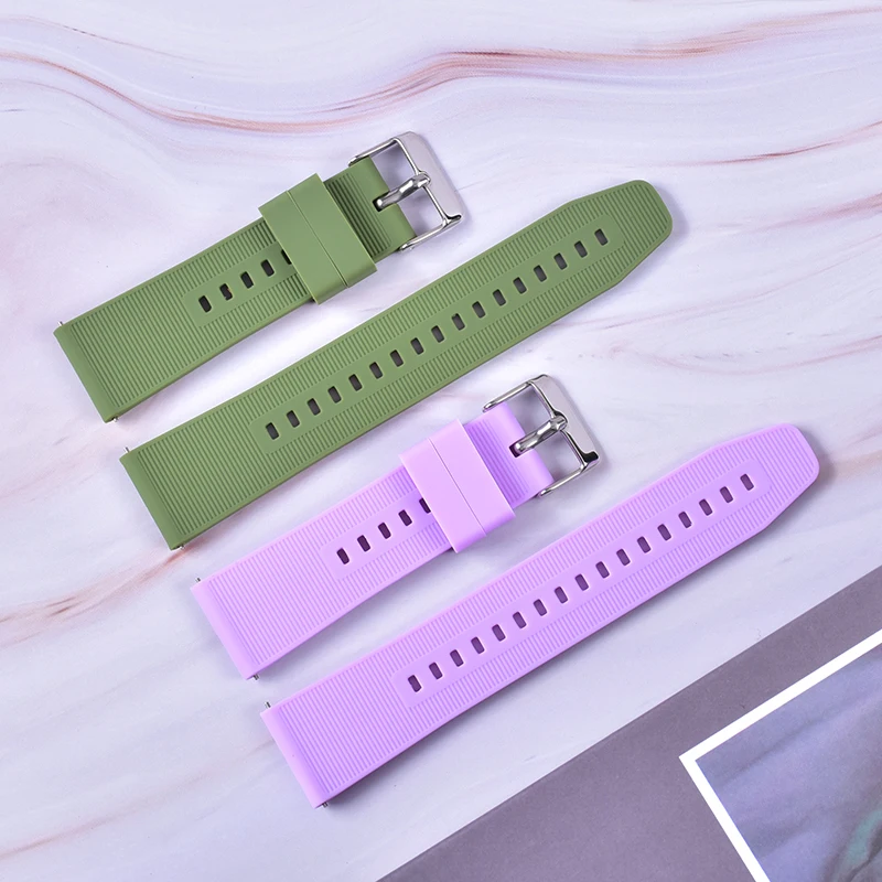22mm 20mm Silicone Strap band For Samsung Galaxy Watch ultra strap 7 6 ultra Band for Huawei Watch 4 Pro fit 3 GT4