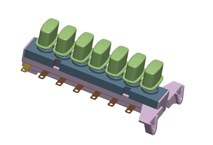 China Baiqiao Skillful Manufacture Electrical Blender Universal Motor Parts 7 Keyboard Push Button Switch