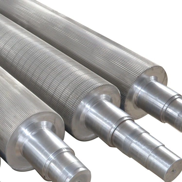 Professional manufacture of high quality chrome plating corrugated flute roller for sale