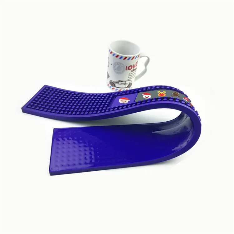 Wholesale Customizable Logo Anti Slip Rubber Stick Spill Mat, Promotional Service Mat, Soft PVC Bar Mat