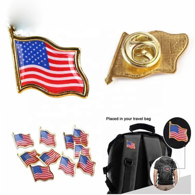 Wholesale Metal Crafts Custom Souvenirs Enamel Pin Badge Magnet Country Israel Flag Push Soft Hard Enamel Pins