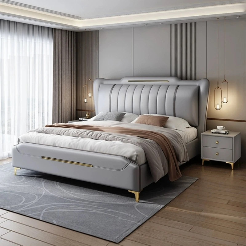 Luxury Bedroom Furniture Upholstered Modern Wood Beds Bed Room Set Furniture