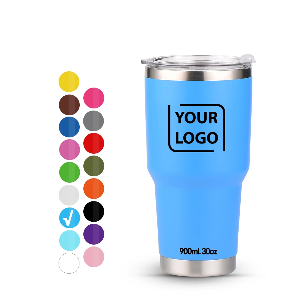 
Stainless Steel Insulated Large Huge Drinking Cup with Transparent Lid 