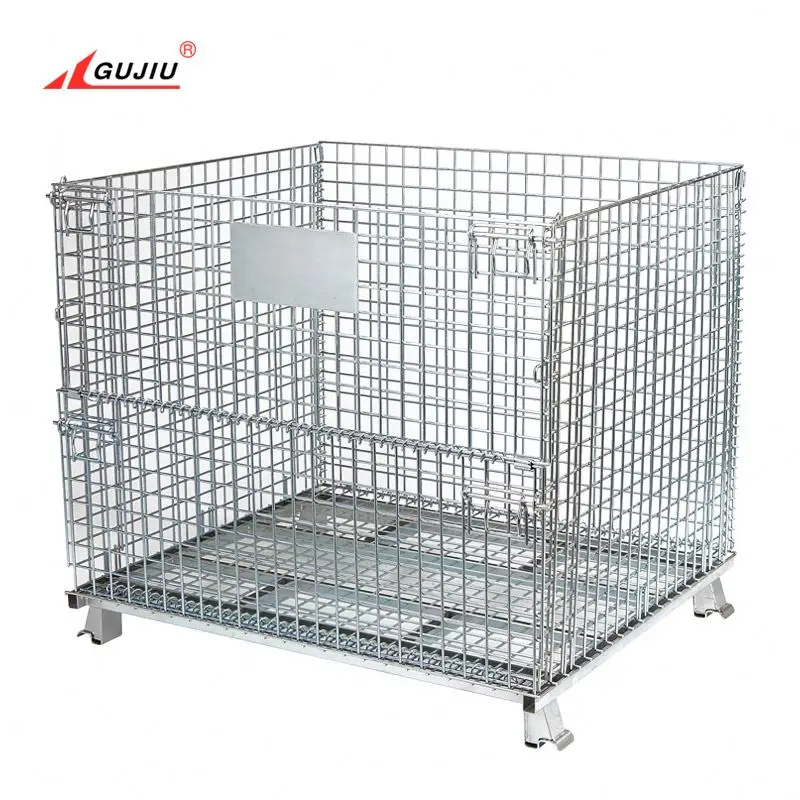 Logistics industry customized Japan Storage Equipment Wire Mesh Container With Caster
