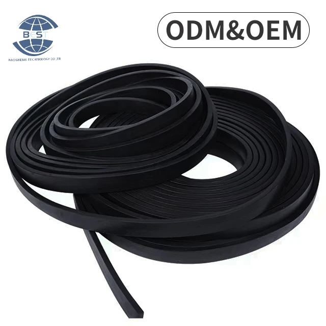 Support non-standard custom embedded steel bar temperature resistant rubber sealing strip for car window sealing