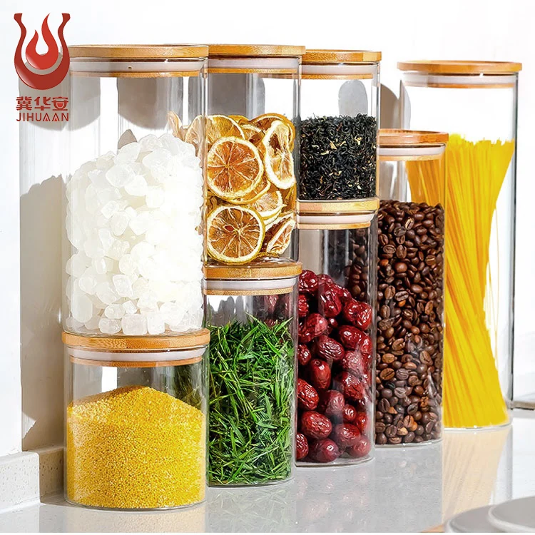 Высококачественная герметичная стеклянная банка с крышкой бутылка для хранения зернового молочного порошка