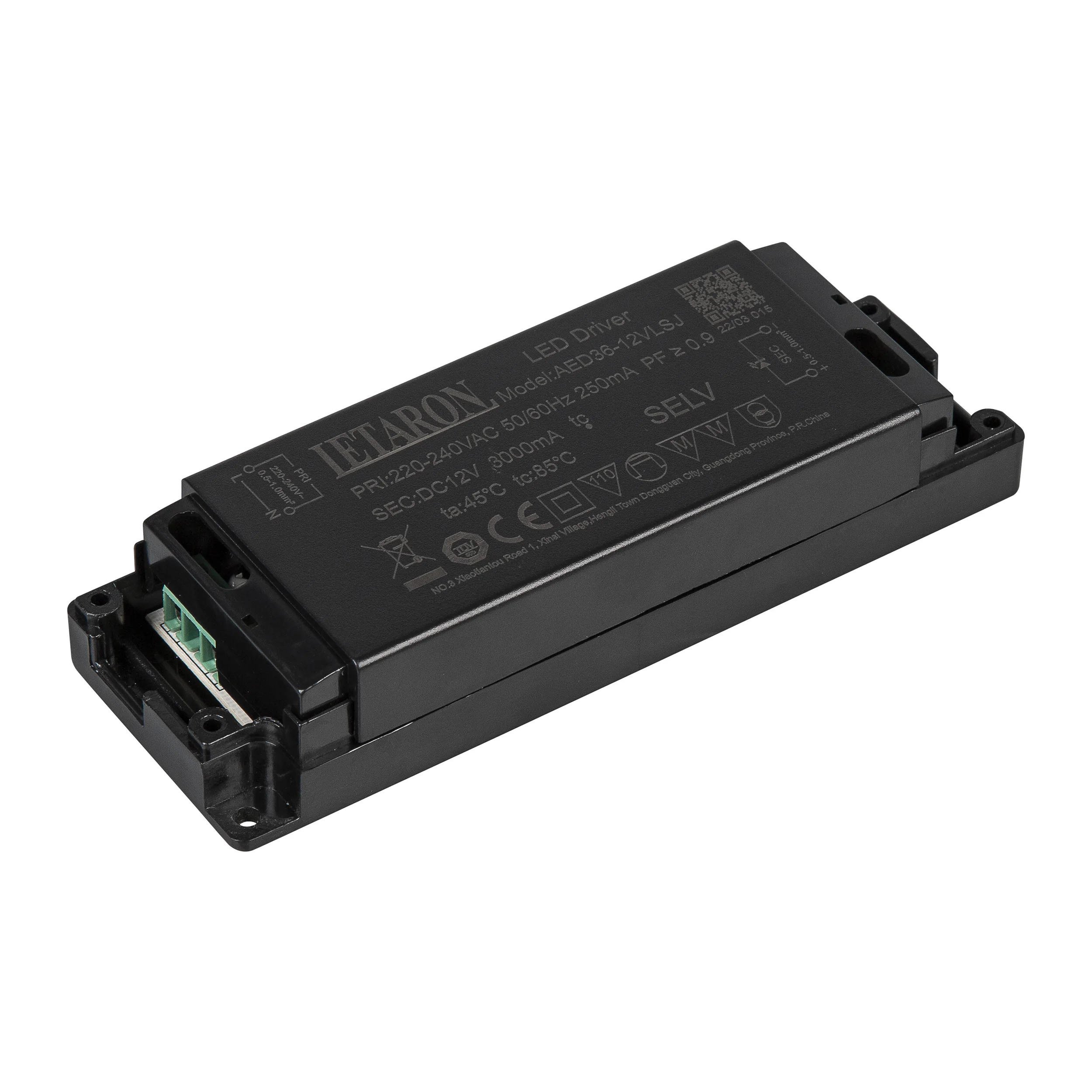 36W 12V DC LED driver  3A 220-240V AC 50/60HZ PF>0.9 EU universal LED Driver