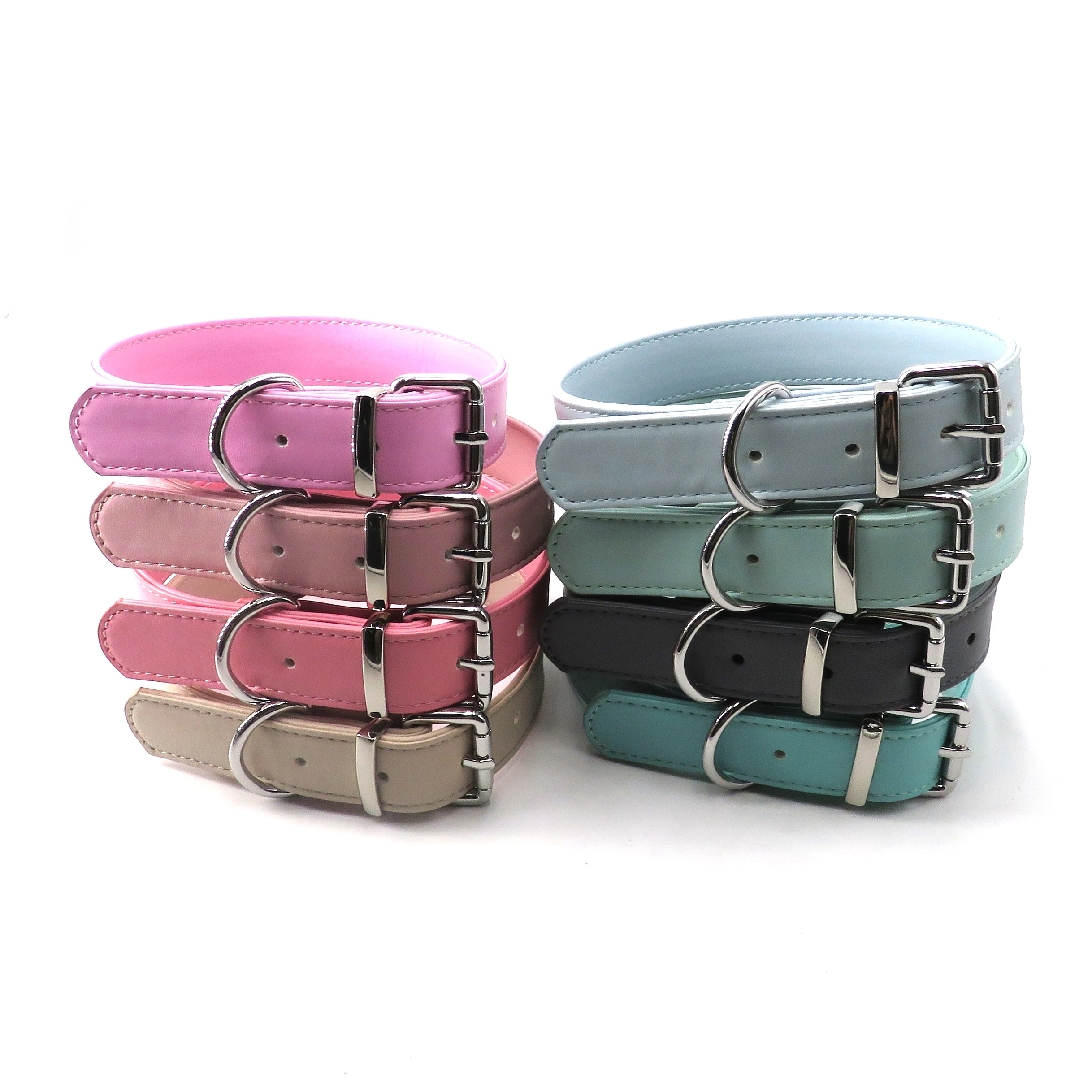 OEM/ODM Fashion Custom Color Luxury Waterproof PU Leather Pet Dog Collar