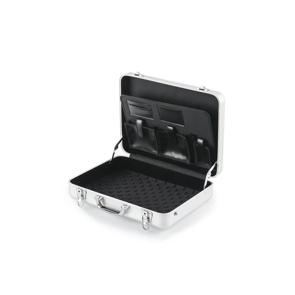 Glary  World Traveler European-style Aluminum Silver Laptop Attache Case Briefcase, custom Size james bond