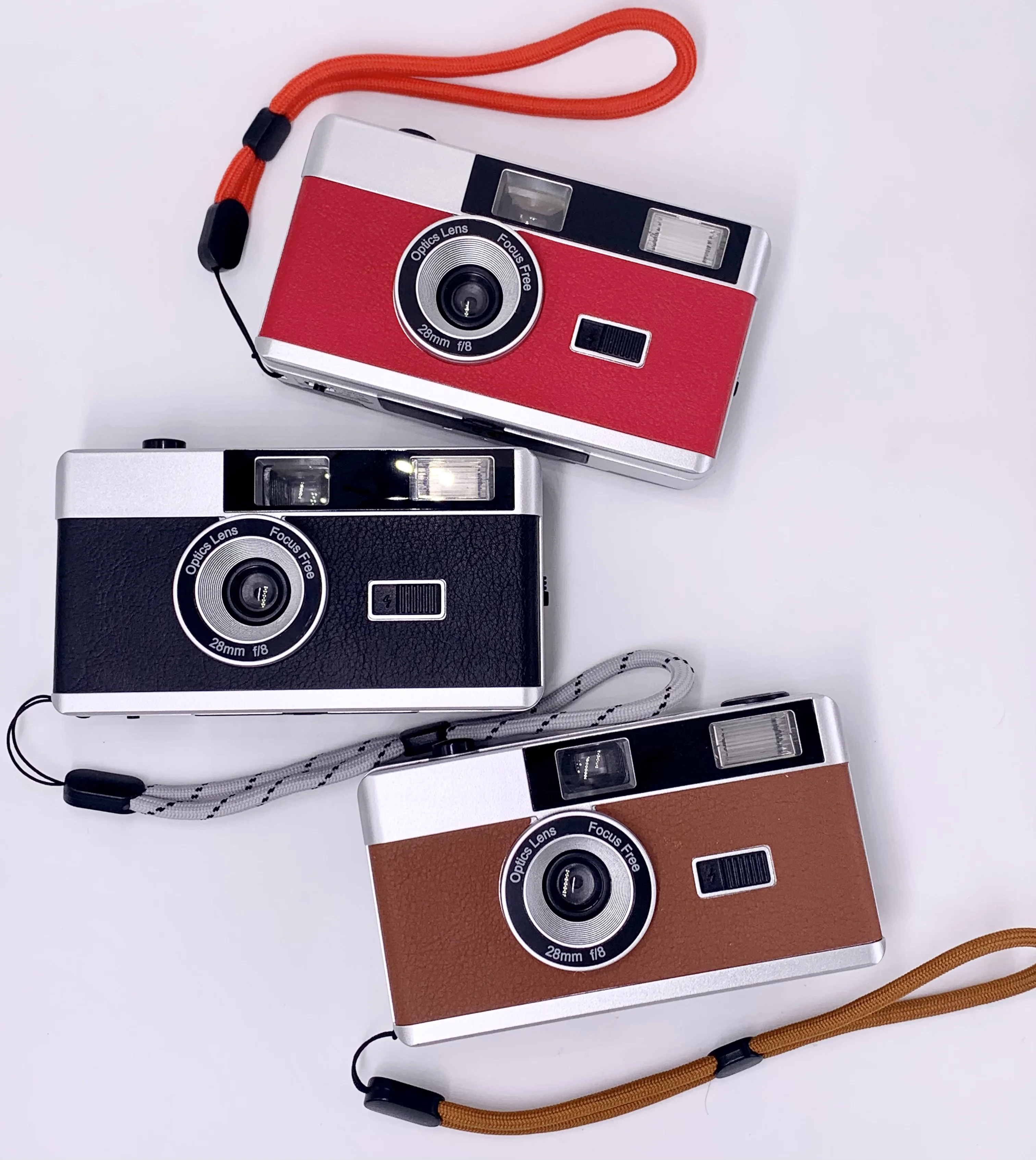 New Design of Retro 35mm Reusable Film Camera with Flash in Different Colors