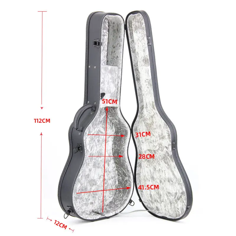 Custom Wholesale Waterproof And Shockproof High Quality Six String Folk Guitar Case Instrument Case