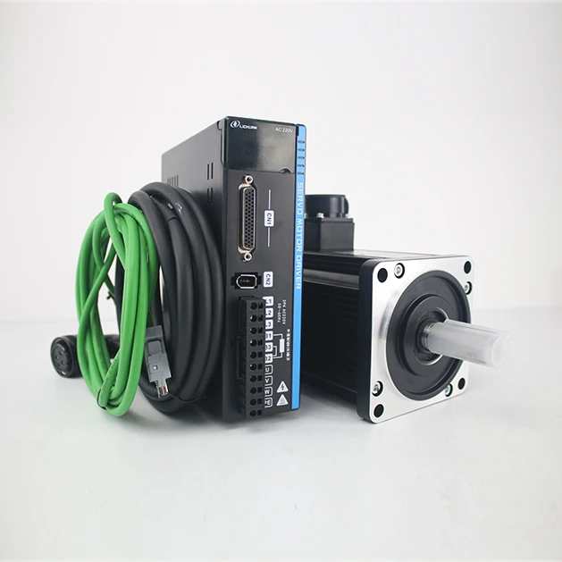 Lichuan AC Servo Driver 1.2KW 220VAC Servo Motor Kit 4Nm 3000rpm 17bit Servo Motor Without Brake 110M04030B+LC30P
