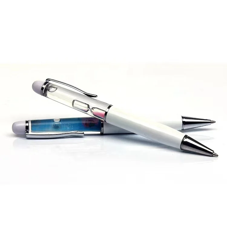 Accept Custom PVC Sheet Oil-Filled Creative Liquid Pen Cartoon Animal Oil-Filled Pen Floating Liquid Pen Advertising Pen