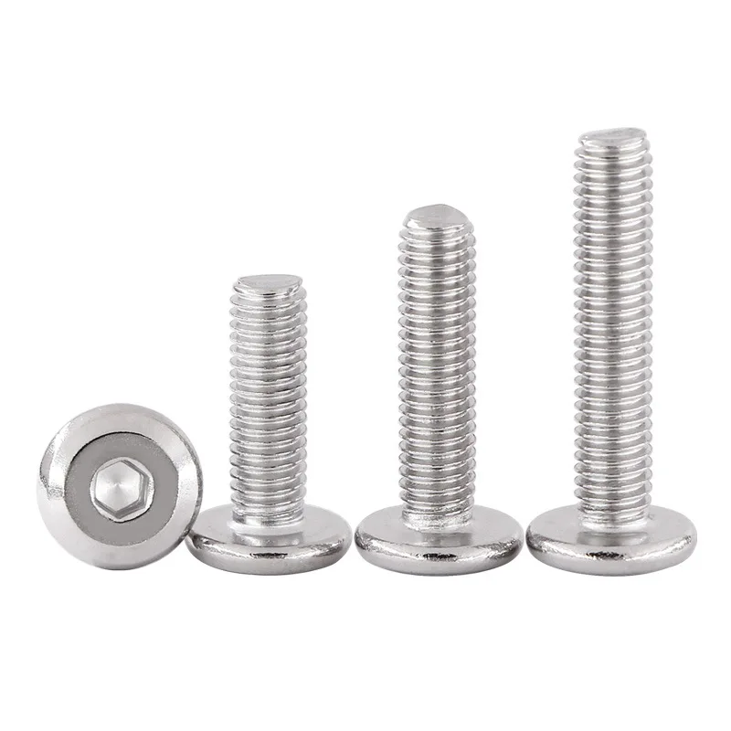 M2 M3 M4 M5 M6 M8 Customized Steel Titanium Hexagon Socket Machine Screw Thin Flat Head Allen Bolt Din Gb Ss Bolt