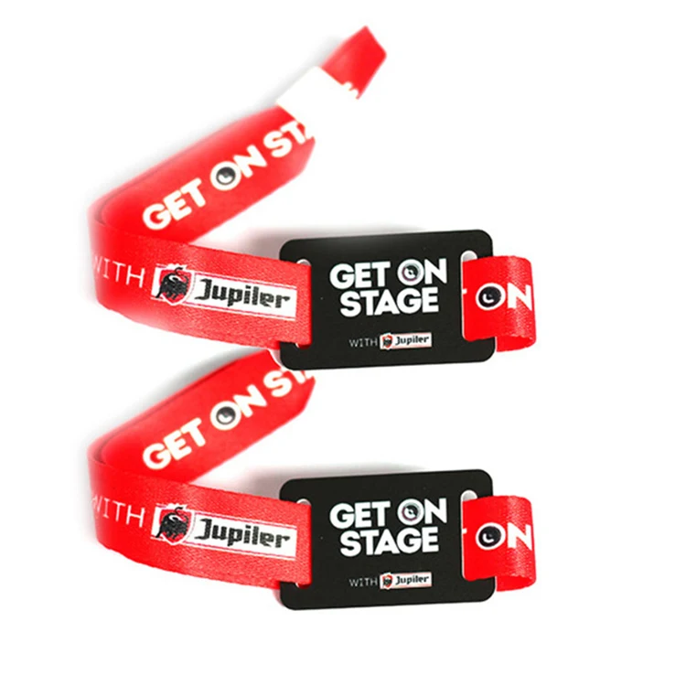 NFC213 bracelet ticket woven event wristband payment bracelet with QR code