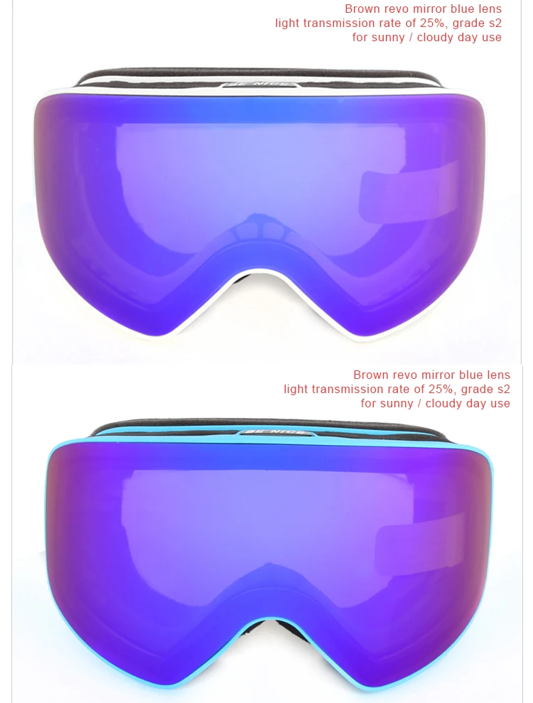 OEM ski snow goggles factory cheap designer ski goggles safe googles for fun skiing