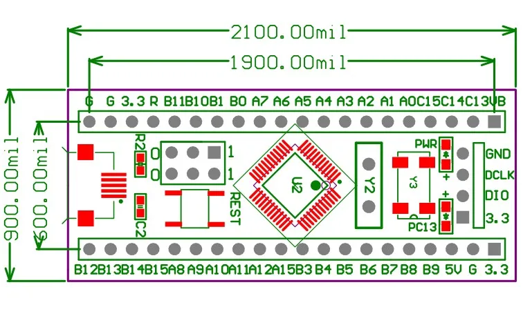 Системная плата STM32F103C8T6 модуль оригинальная STM32 MCU core