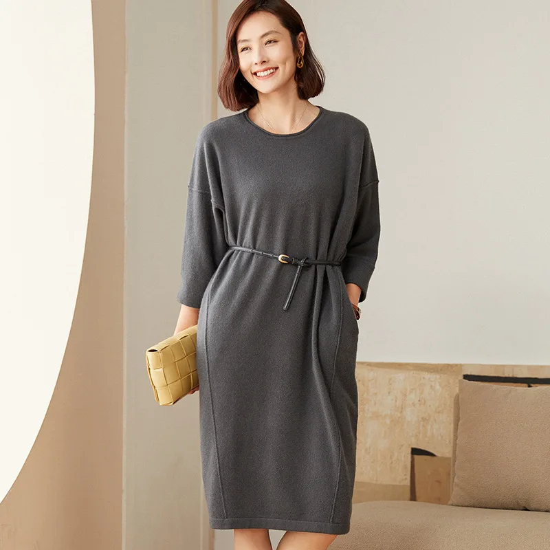 Wholesale soft pure cashmere dress sweater
