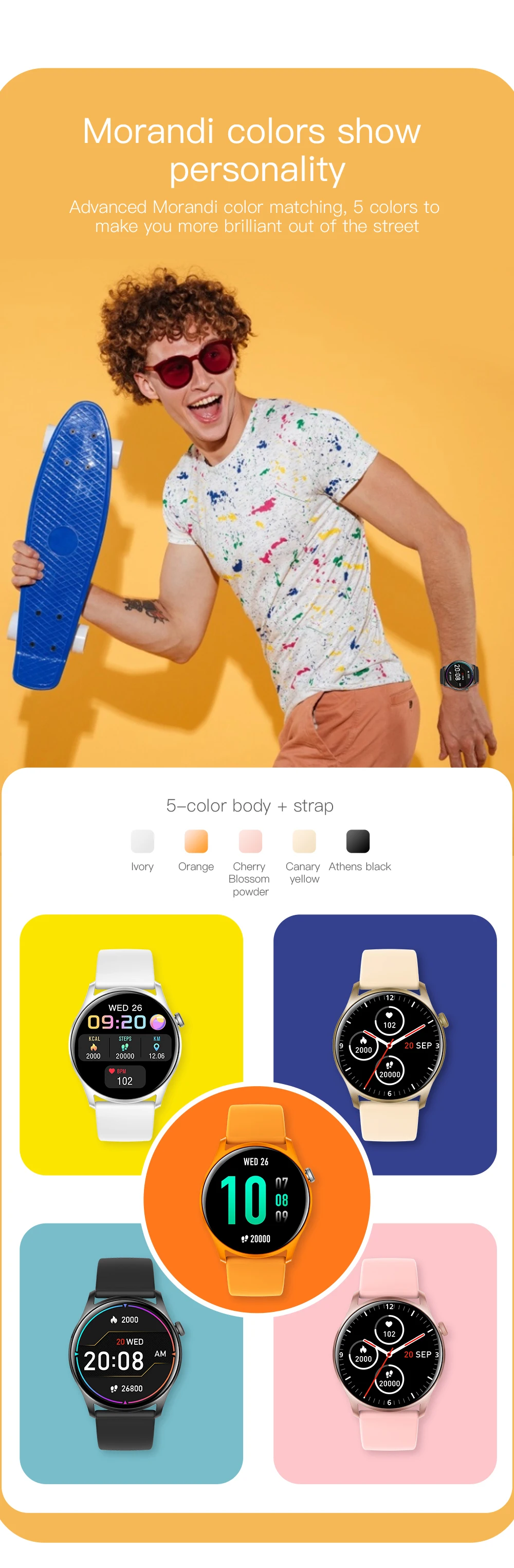 KC08 Smart Watch Women Full Touch Screen Fitness Tracker IP67 Waterproof BT Smartwatch Men Wearable Devices smart electronics