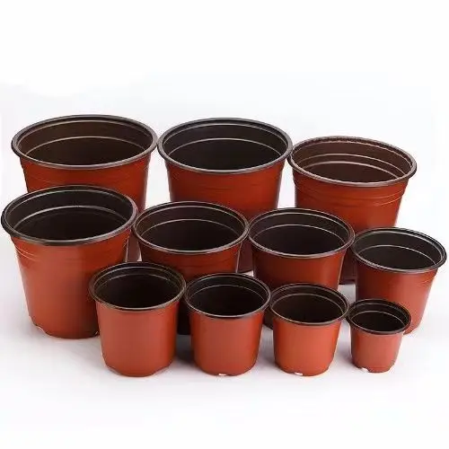 Factory Direct Price Wholesale 90 to 240 mm Double Color Soft Plastic Nursery Pots