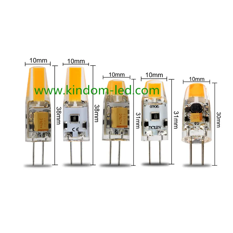 high quality 1.2W Nail design silica glue G4 light COB G4 bulb 12V lampe