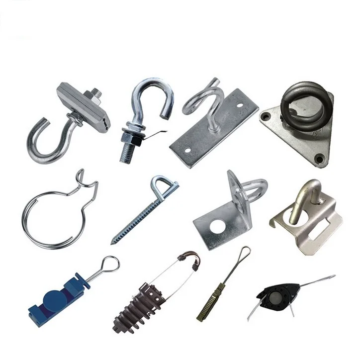 FTTH  High Tension Plastic or Metallic material  Flat Cable Clamp Fiber Optic Drop Cable Tension Clamp ADSS  suspension clamp