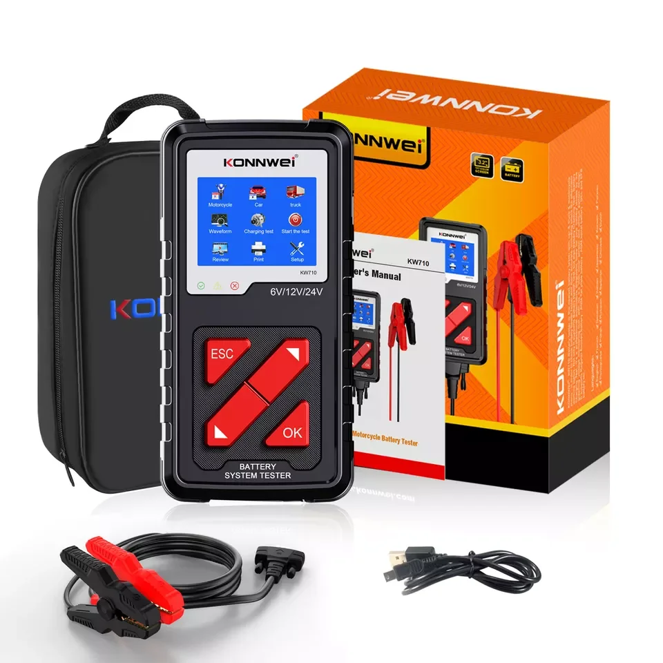 KONNWEI  KW710 Car Battery Analyzer detect 24 volts truck battery System tester