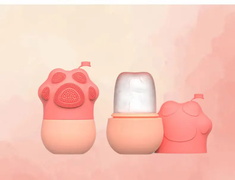 Custom Logo Ice Cube globes Face Beauty Eye Massage Silicone Ice Facial Cube Massage Roller