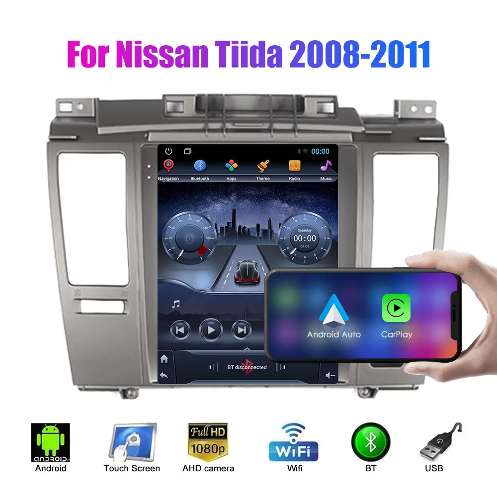 For Nissan Tiida 2008-11 Double Din Car Stereo 2 Din Android Car Radio MP5 Player Autoradio Audio Car DVD Player Navigation GPS