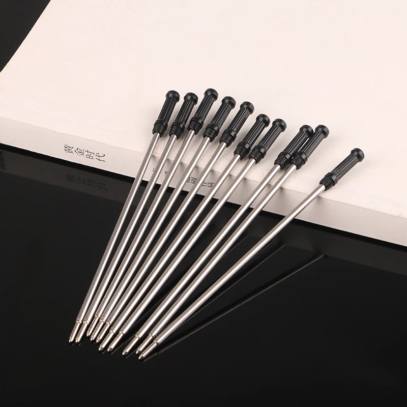 Hot Selling High Quality Fluent Writing Blue Black Ink 1.0mm Metal Refills For Ballpoint Pens
