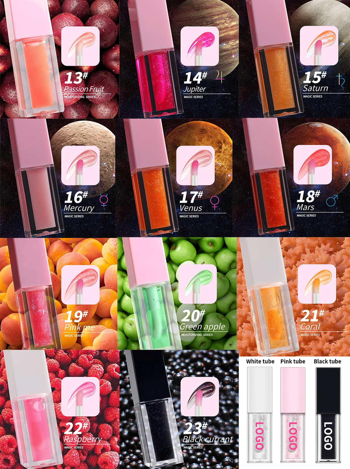 Moisturizer organic lip care vegan lip oil fruit flavor custom private label lip oil