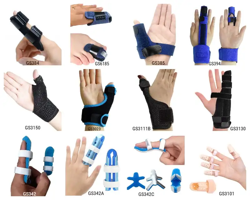 Breathable Finger Splint Thumb & Wrist Stabilizer Adjustable Strap Hand Support Brace With Aluminium Alloy Splints