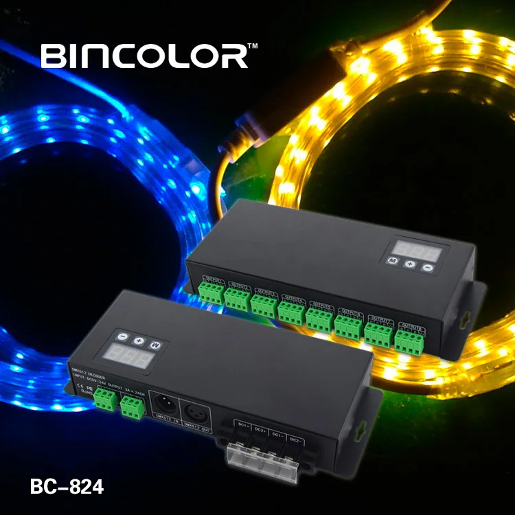 BC-824 24 Channel Led Strip Dmx Decoder RGB DMX Decoder 24ch Dmx 512 Decoder