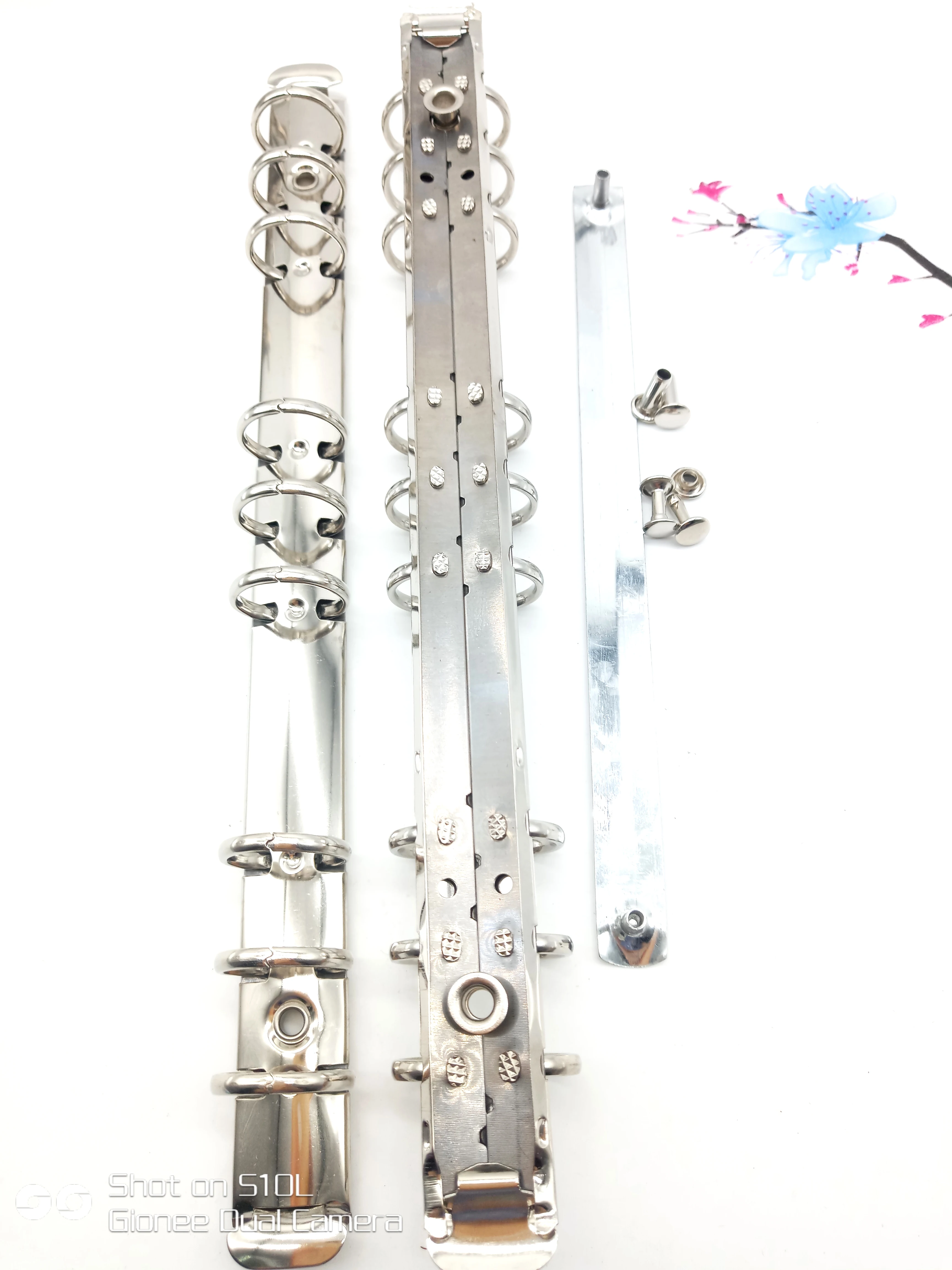 factory supplies round ring metal 6 ring binder file clip/ ring binder folder clip/ stationary file clip