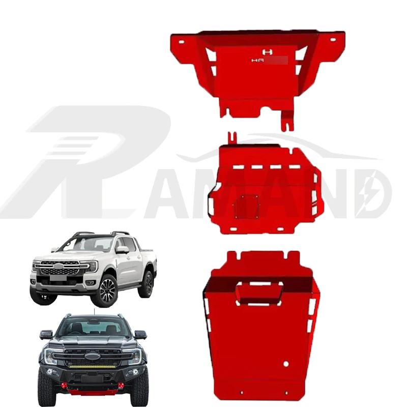 4WD Red Steel Engine Bottom Guard for Ranger T9 Engine Protection Bash Plate Skid Plate Accessories for Ranger T9
