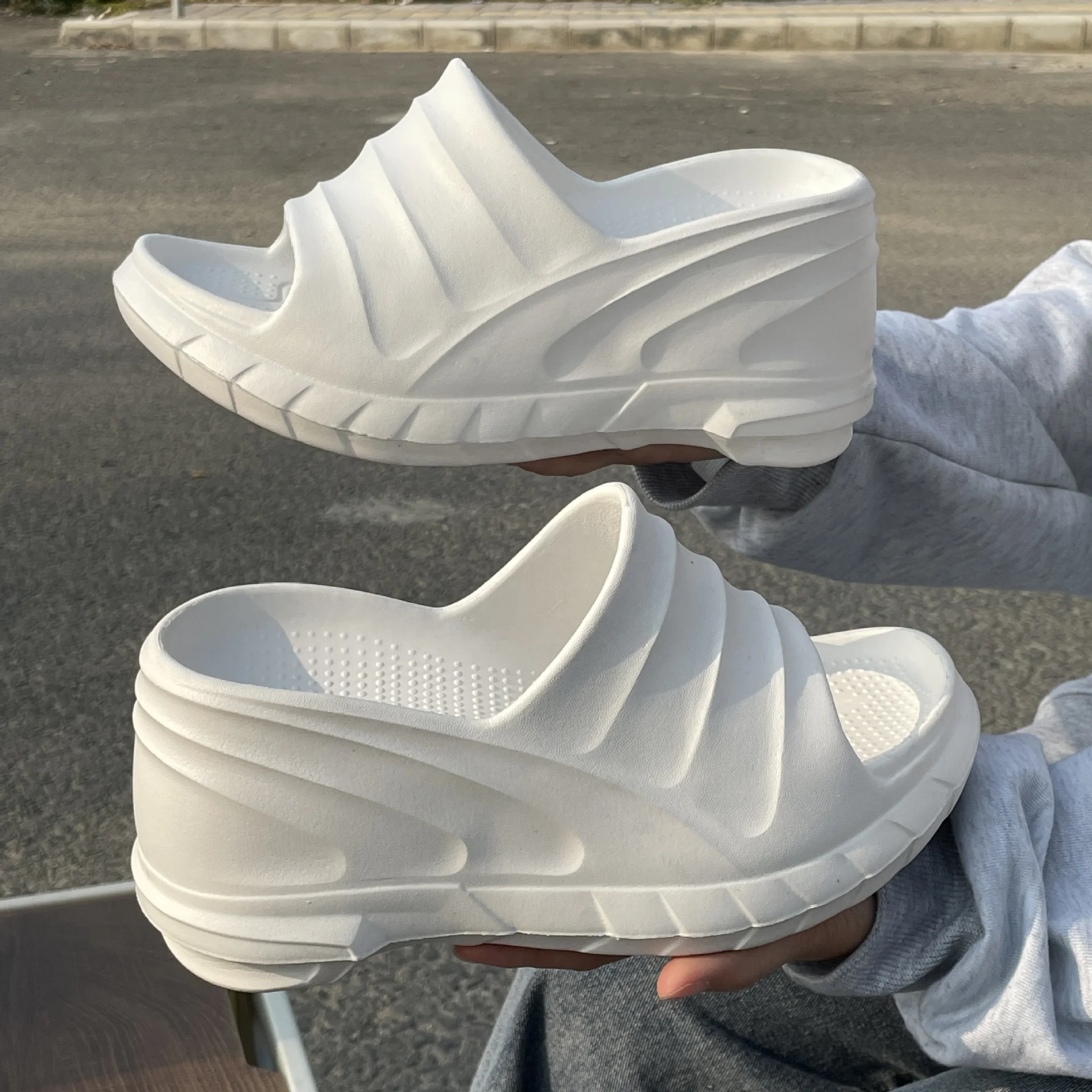 2024 Summer Platform Sandals for Women Fashion Casual  Wedges Slippers Thick Bottom Open Toe Outdoor  Woman Walking Shoes